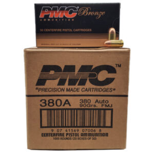 380 Auto - PMC Bronze 90 Grain FMJ 1000rd Case