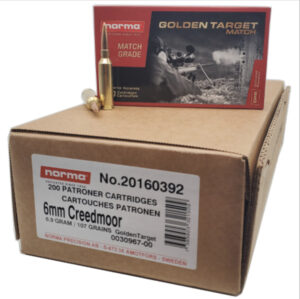 6mm Creedmoor - Norma 107 Grain Golden Target Match Case